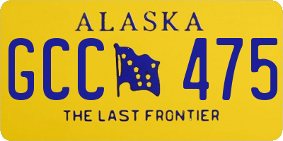 AK license plate GCC475