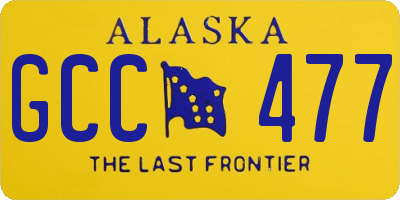 AK license plate GCC477