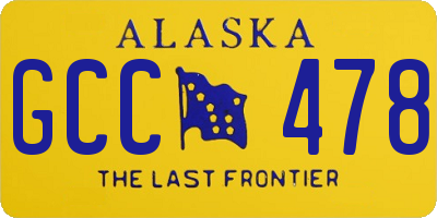 AK license plate GCC478
