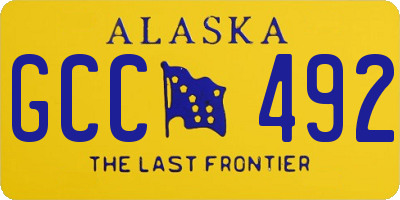 AK license plate GCC492