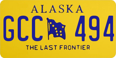 AK license plate GCC494