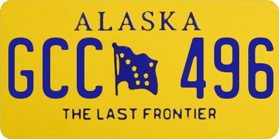 AK license plate GCC496