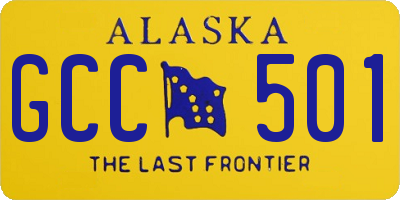 AK license plate GCC501