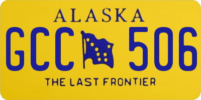 AK license plate GCC506