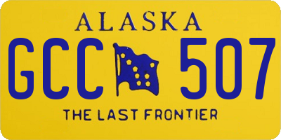 AK license plate GCC507