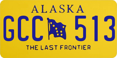 AK license plate GCC513