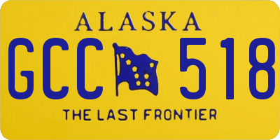 AK license plate GCC518