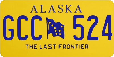 AK license plate GCC524