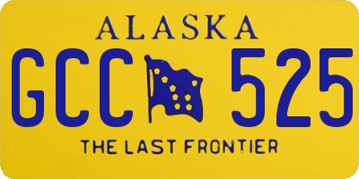 AK license plate GCC525