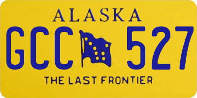AK license plate GCC527