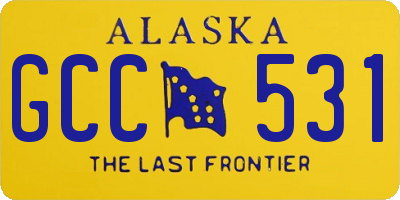 AK license plate GCC531