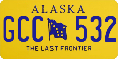 AK license plate GCC532