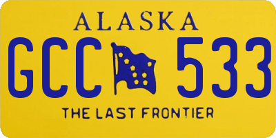 AK license plate GCC533