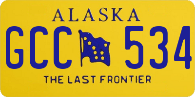 AK license plate GCC534