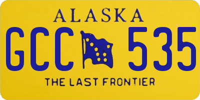 AK license plate GCC535