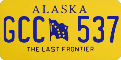 AK license plate GCC537