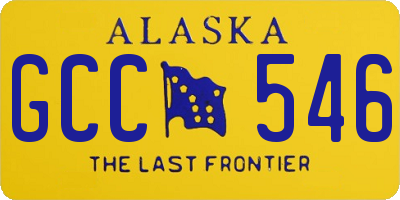AK license plate GCC546