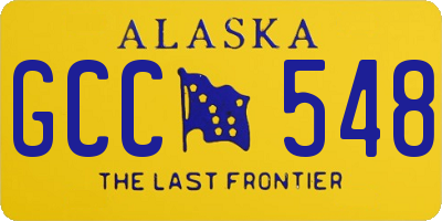 AK license plate GCC548