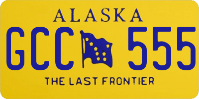 AK license plate GCC555