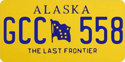AK license plate GCC558
