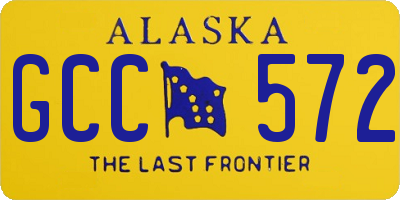 AK license plate GCC572