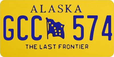 AK license plate GCC574