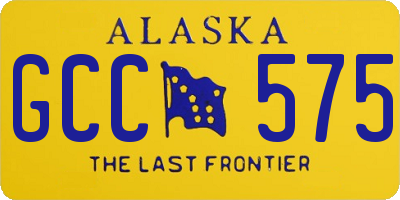 AK license plate GCC575