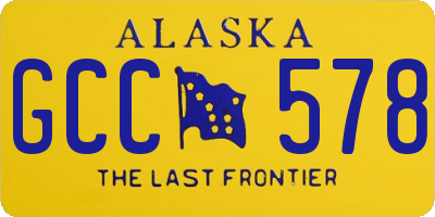 AK license plate GCC578