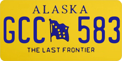 AK license plate GCC583