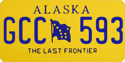 AK license plate GCC593