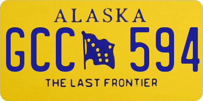 AK license plate GCC594