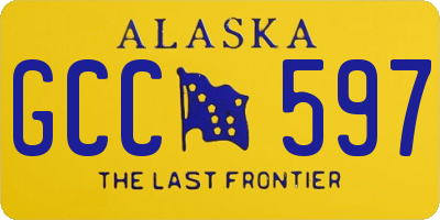 AK license plate GCC597