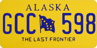 AK license plate GCC598