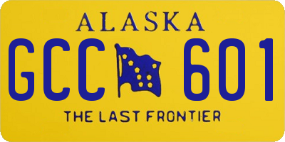 AK license plate GCC601