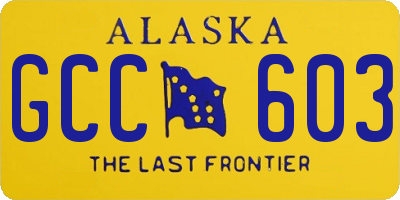 AK license plate GCC603