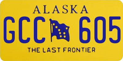 AK license plate GCC605
