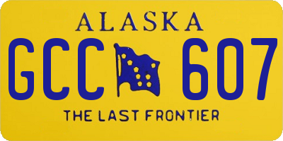 AK license plate GCC607