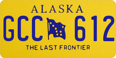 AK license plate GCC612