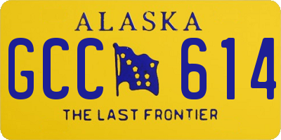 AK license plate GCC614