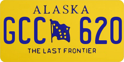 AK license plate GCC620