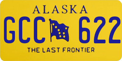 AK license plate GCC622