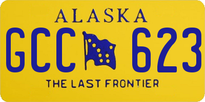 AK license plate GCC623