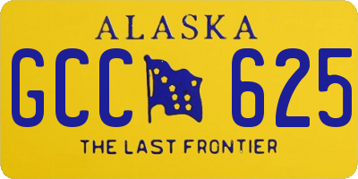 AK license plate GCC625