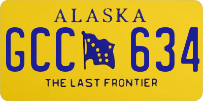 AK license plate GCC634