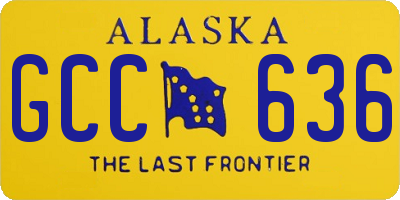 AK license plate GCC636