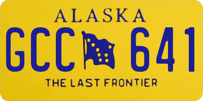 AK license plate GCC641