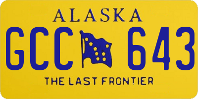 AK license plate GCC643