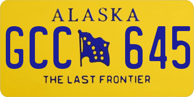 AK license plate GCC645