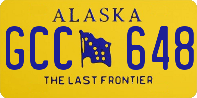 AK license plate GCC648