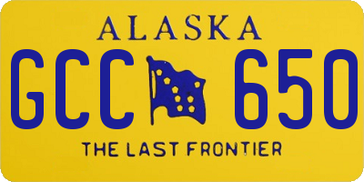AK license plate GCC650